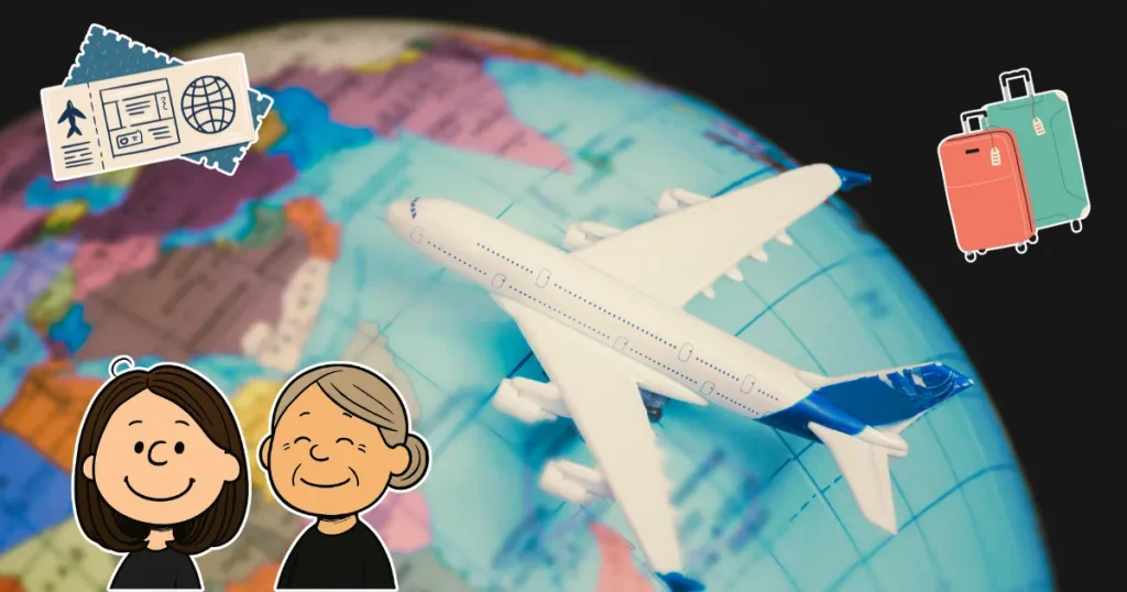 ハハ子とムスメが海外旅行のイメージ